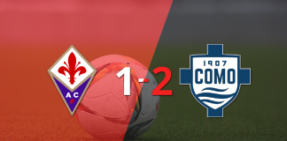 Serie A: Como 1907 se impone con remontada 2-1 sobre Fiorentina, tras un gol agónico