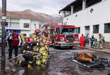 En Cusco evaluaron la capacidad de respuesta de la población en incendios urbanos