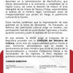 Asamblea Nacional de Gobiernos Regionales exigen censura del ministro de Cultura