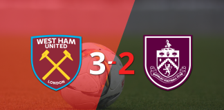 Premier League: Vibrante 3-2 en el triunfo de West Ham United sobre Burnley