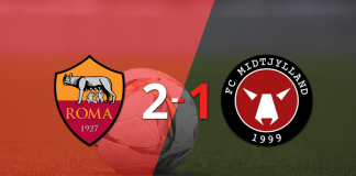 Europa League: Con un gol agónico, Roma consiguió una victoria por 2 a 1 ante Midtjylland