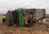 Cusco: despiste y vuelco de un bus interprovincial deja tres fallecidos y 37 heridos en Espinar