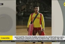 San Martín: policía muere ahogado intentando salvar a personas atrapadas por aumento del caudal del río Sisa