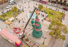 Mañana se enciende el árbol navideño y se devela el nacimiento en Santiago
