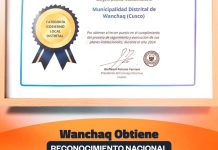 Wanchaq ocupo el tercer lugar a nivel nacional en el “IV Congreso Internacional Planifica Perú 2050”