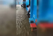 San Martín: piden ayuda tras inundación de la escuela rural de Pamashto por lluvias intensas