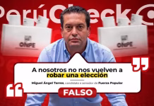 No, en 2021 no le ‘robaron’ las elecciones a Fuerza Popular, como implicó Miguel Ángel Torres