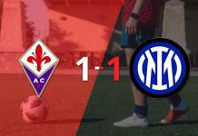 Serie A: Inter empató 1-1 en su visita a Fiorentina