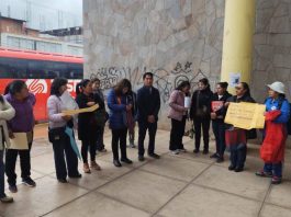 Enfermeras ayer se movilizaron en rechazo a la norma técnica de salud que los excluye