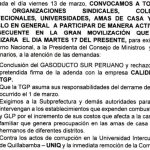 Convencianos mañana se movilizan en Quillabamba contra el gobierno central