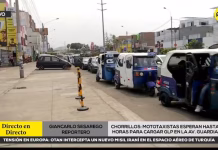 Chorrillos: mototaxistas esperan hasta tres horas para cargar GLP en la avenida Guardia Civil