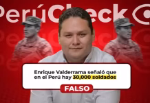 El Perú no tiene 30,000 soldados, como dijo el candidato presidencial Enrique Valderrama