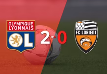 Liga de Francia: Olympique Lyon le ganó con claridad a Lorient por 2 a 0