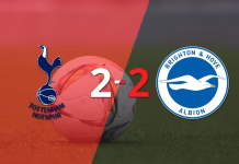 Premier League: Georginio Rutter rescata a Brighton and Hove con un gol agónico ante Tottenham