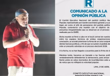 Renovación Popular dice que se reunió con Fuerza Popular para abordar "presunto sabotaje" electoral sin concretar acuerdo