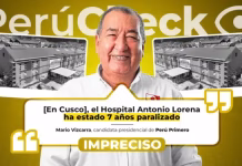 El hospital Antonio Lorena del Cusco no ha estado paralizado siete años, como dijo Mario Vizcarra