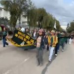 Estudiantes Antonianos ayer se movilizaron contra los transportistas y el incremento de tarifas