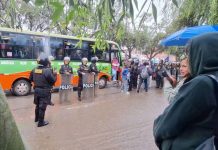 Universitarios continuaron con las protestas y denuncian a alto jefe policial que criminaliza la lucha