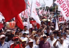 Marcha en Lima por el Día de los Trabajadores exige respeto a la jornada laboral de ocho horas y aumento del salario mínimo