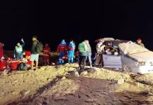 Despiste de auto en tramo de la Panamericana Sur entre Tacna y Moquegua deja ocho heridos