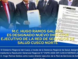 Cambio de titular en la dirección ejecutiva de la Red de Servicios de Salud Cusco Norte